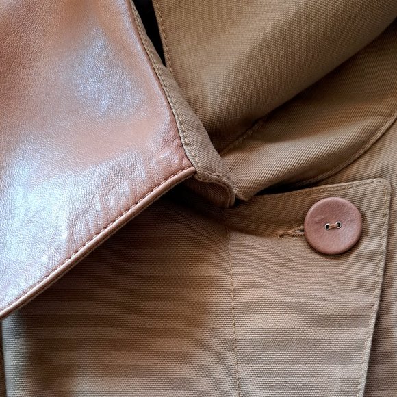 RUDSAK MADE IN CANADA moto crop JACKET Sz LARGE CANVAS & LEATHER RARE A GEM WO - Picture 3 of 15